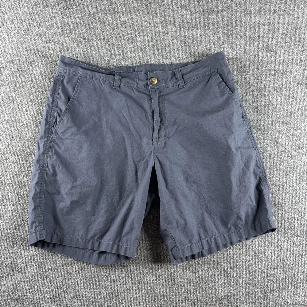 Columbia Shorts Mens 32 Gray Chino Cotton Canvas Lined Pockets Summer Outdoor
